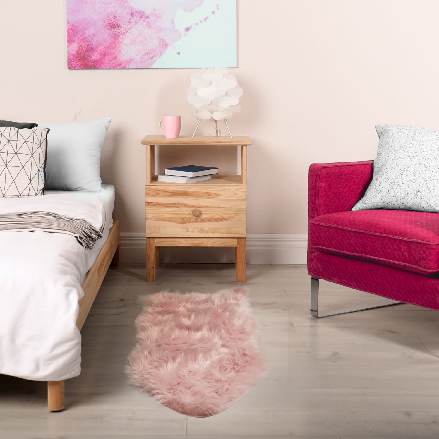 Lux Faux Fur Heather Room Rug