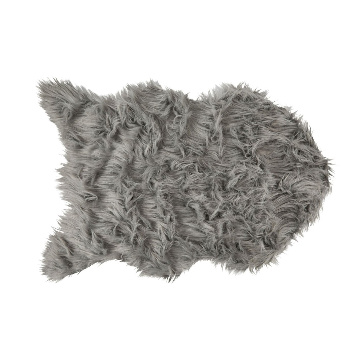 Lux Faux Fur Silver Room Rug