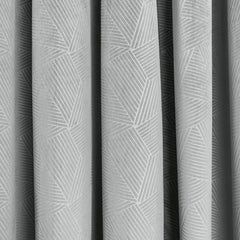 Midnight Silver Embossed Velvet Thermal Blackout Eyelet Curtains