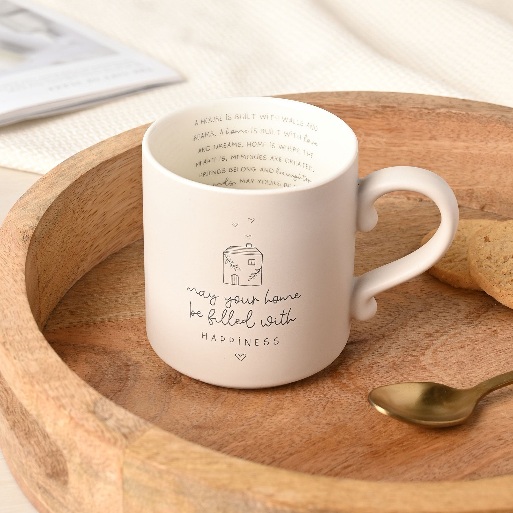 Moments Mug With Inside Words Happy Home