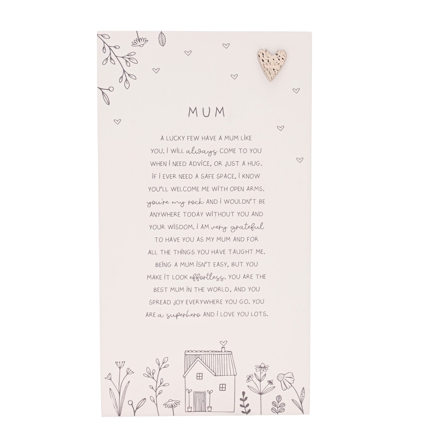 Moments Standing Verse Plaque Mum