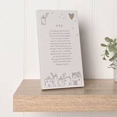 Moments Standing Verse Plaque Dad