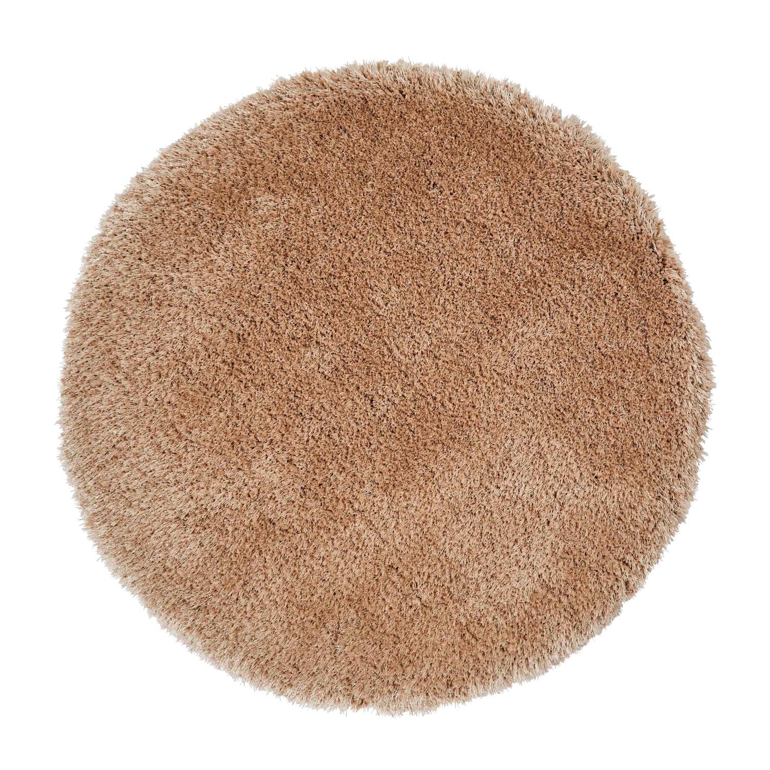Montana Beige Luxury Circle Shaggy Rug