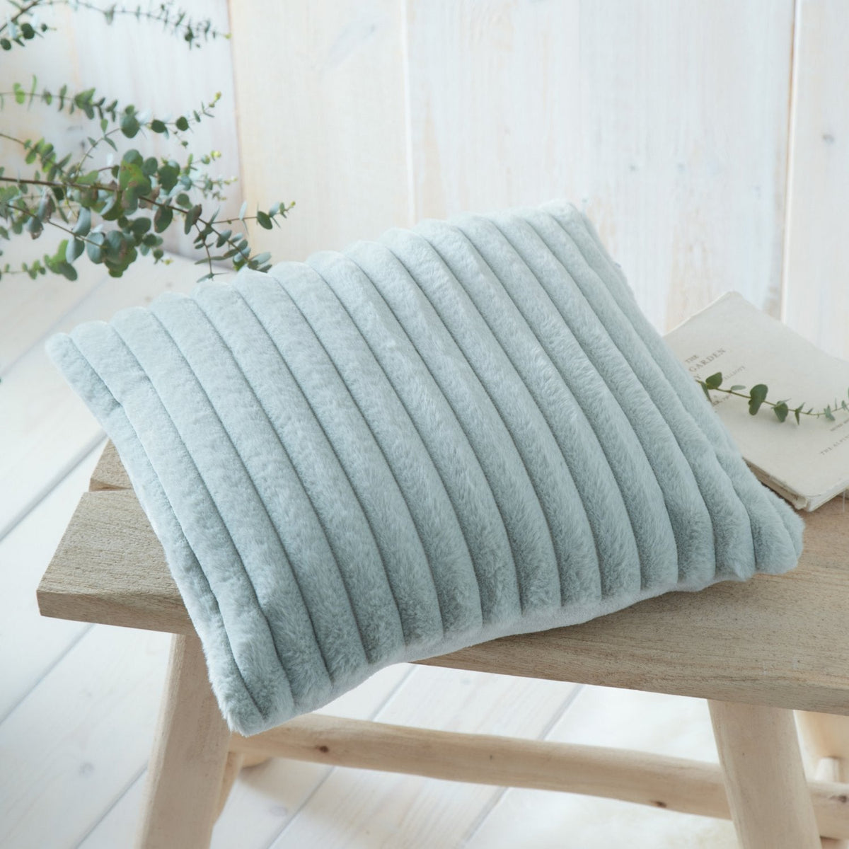 Morritz Faux Fur Green Cushion (43cm x 43cm)