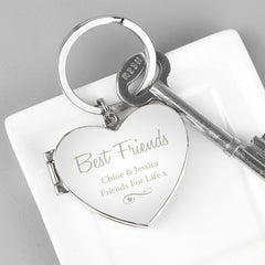 Personalised Heart Shaped Photo Frame Keyring