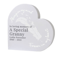 Personalised Memorial Heart Ornament