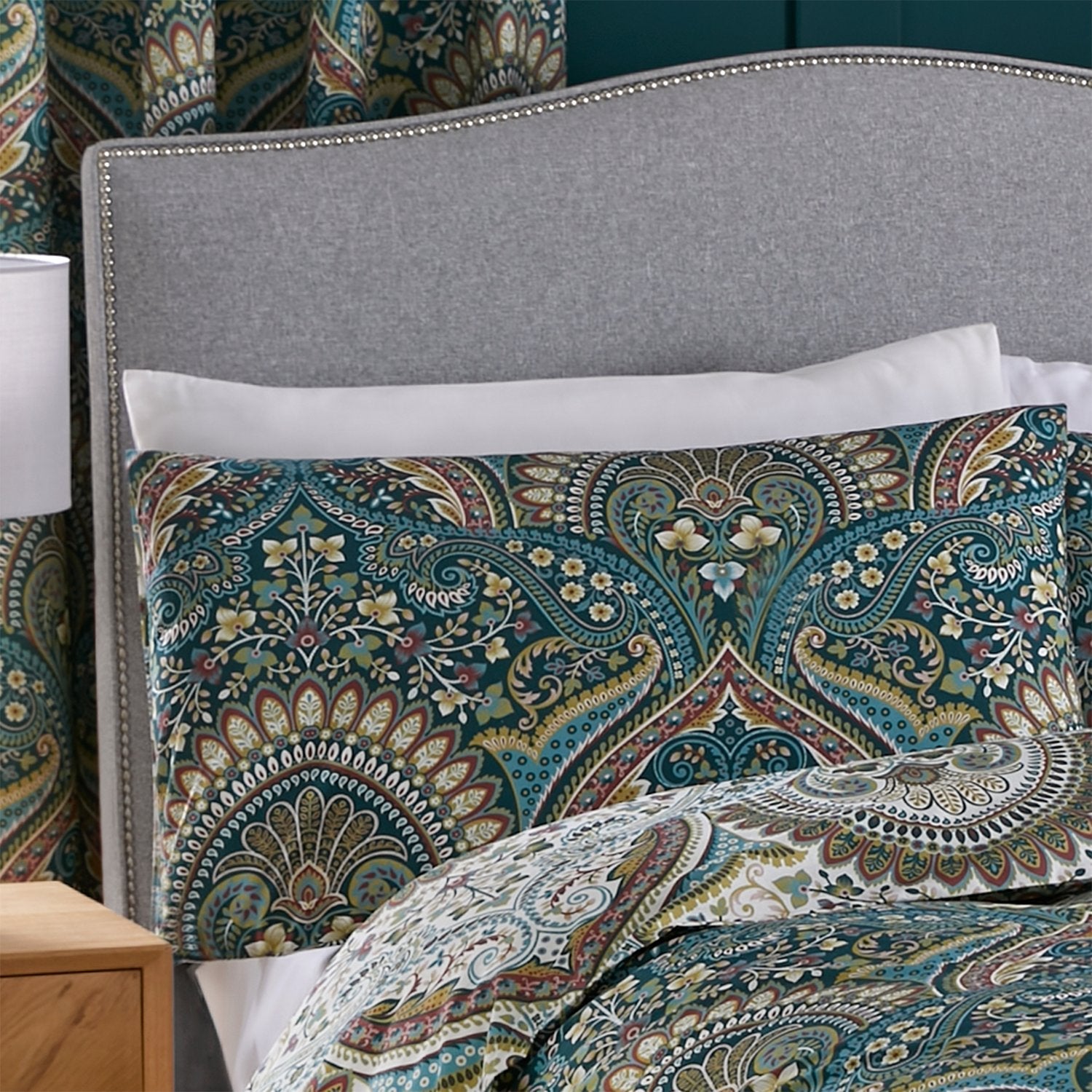 Palais Teal Reversible Duvet Set