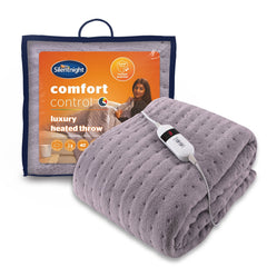 Silentnight Grey Comfort Control Luxury Heated Throw