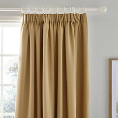 Laura Ashley Stephanie Pale Gold Blackout Pencil Pleat Curtain