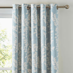 Laura Ashley Waxham Seaspray Blue Eyelet Curtain