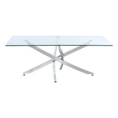 Rectangular Tempered Glass End Table