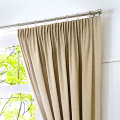 Dijon Natural Blackout Thermal Pencil Pleat Curtains