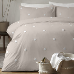 Dot Garden Natural 100% Cotton Duvet Set