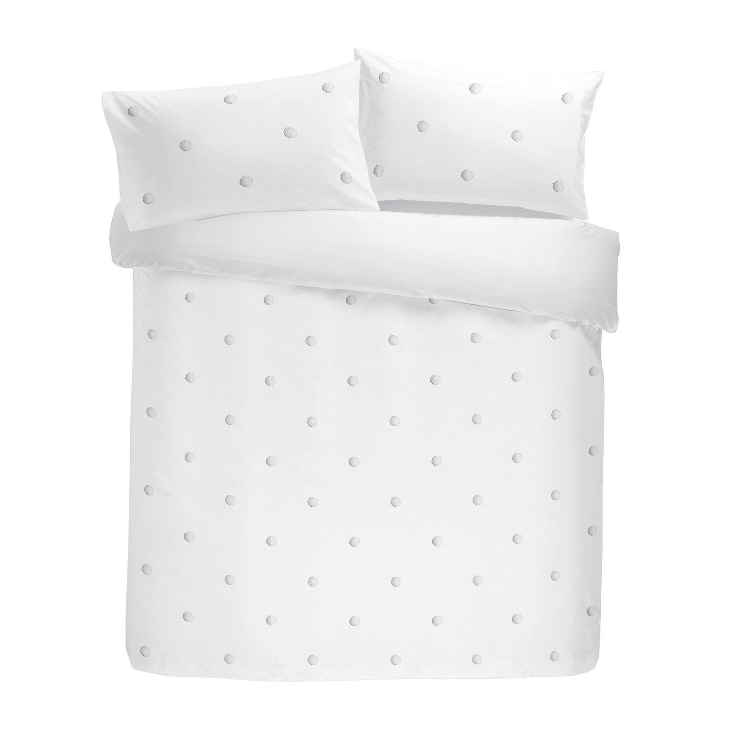 Dot Garden White 100% Cotton Duvet Set