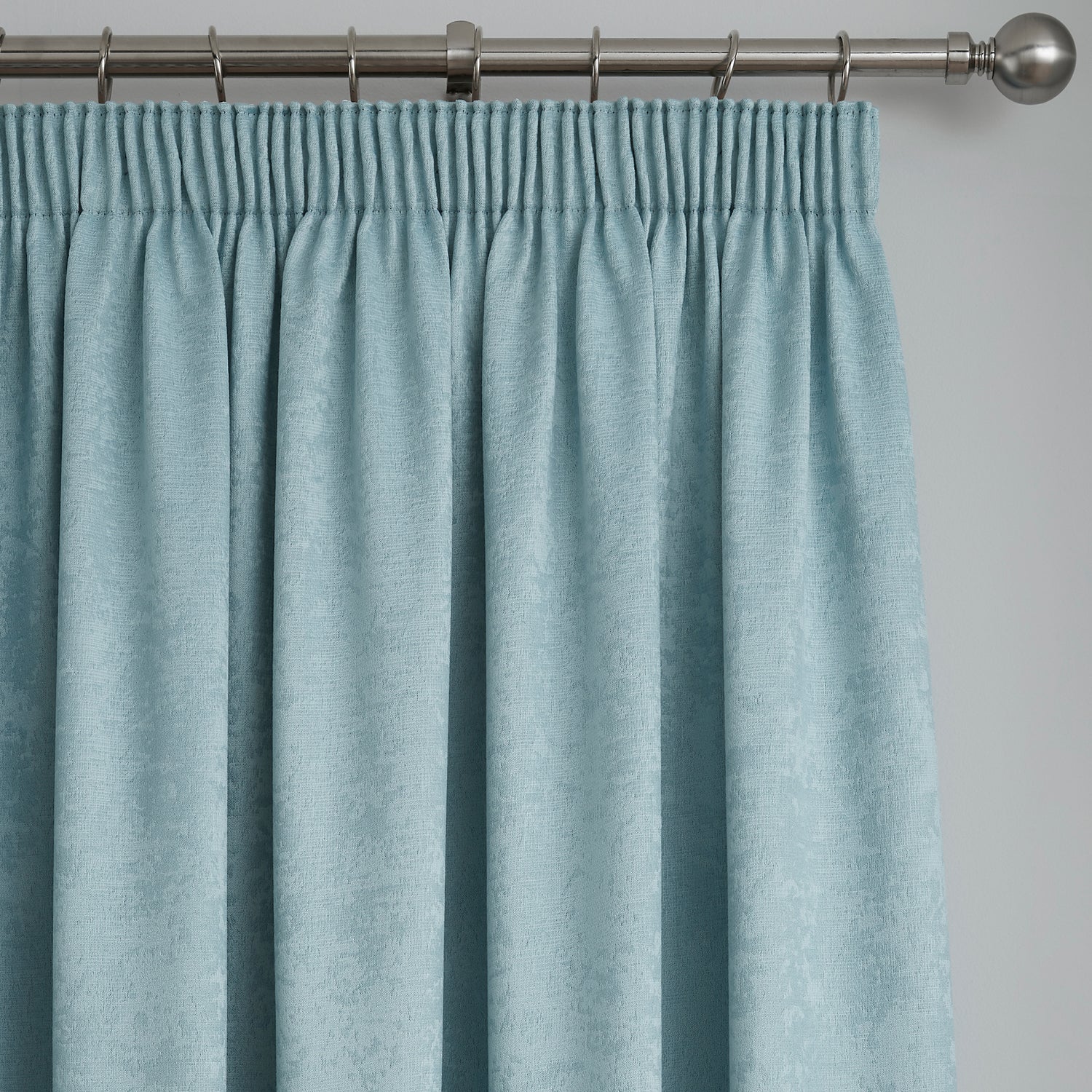 Galaxy Duck Egg Dim Out Pencil Pleat Curtains