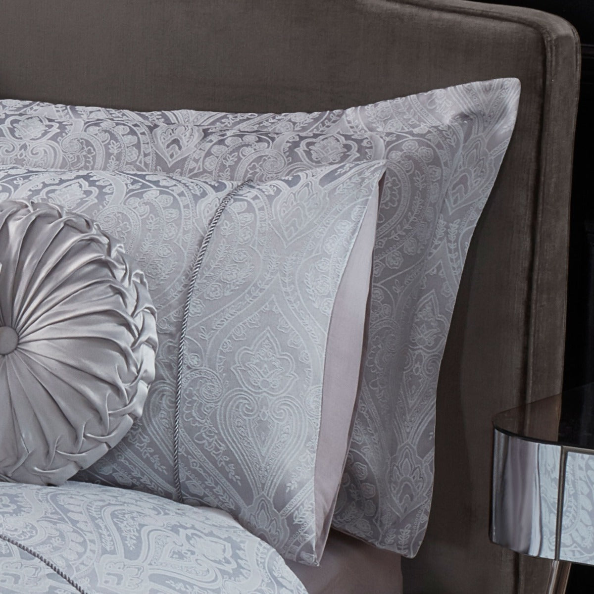 Regency Silver Luxury Cotton Rich Jacquard Oxford Pillowcases (Pair)